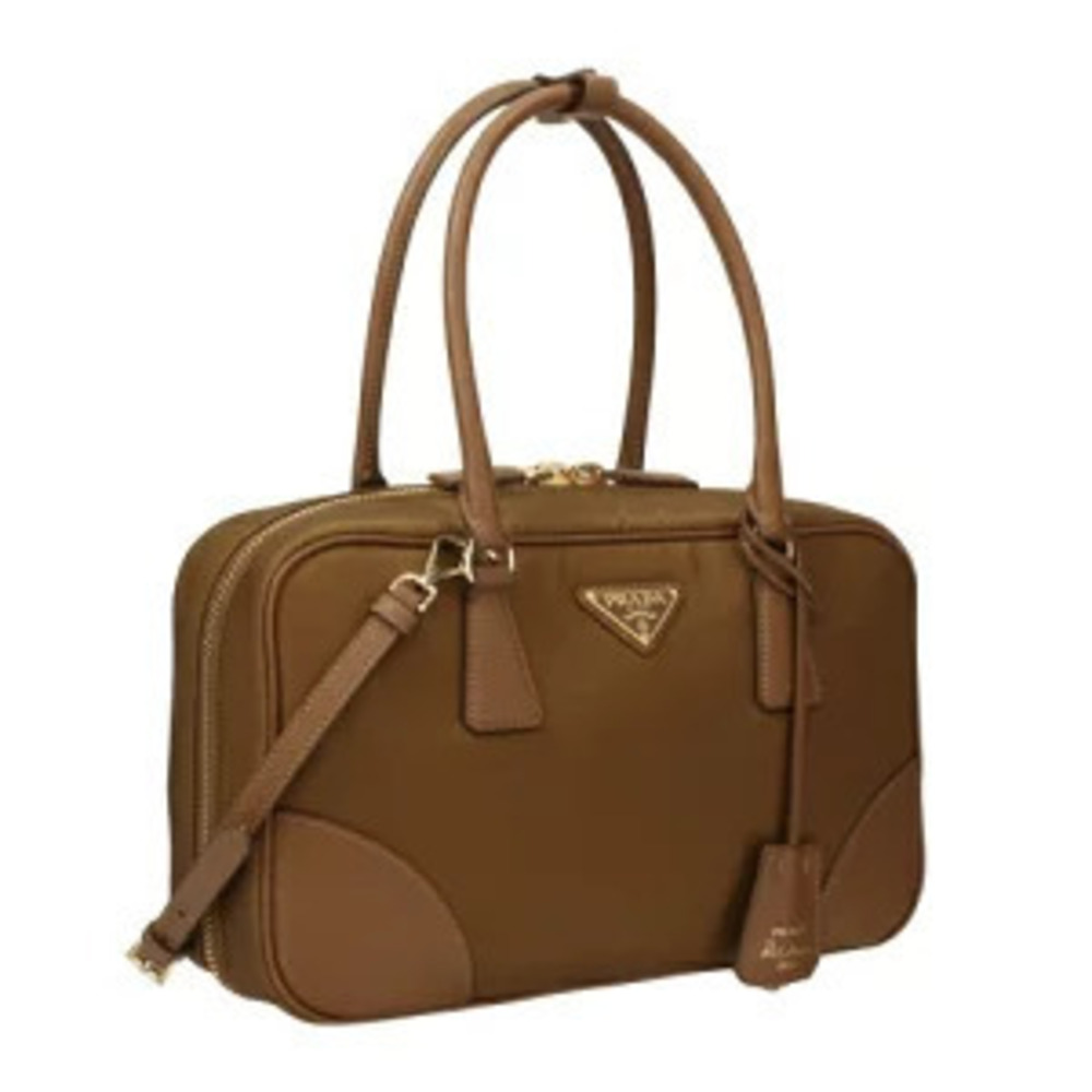 Prada brown TOO handbag SAFFIANO SUGHERO TESSUTO V Brown